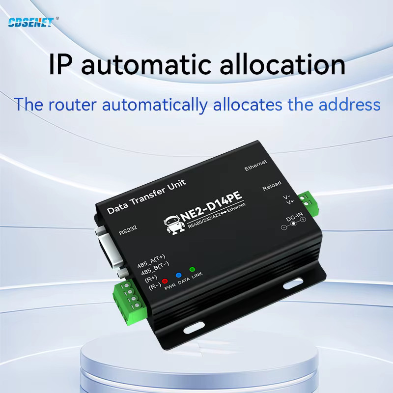 CDSENT NE2-D14PE Ethernet Serial Server Modbus Gateway RS485/232/422 zu TCP UDP MQTT HTTP in Schwarz - Bild 5