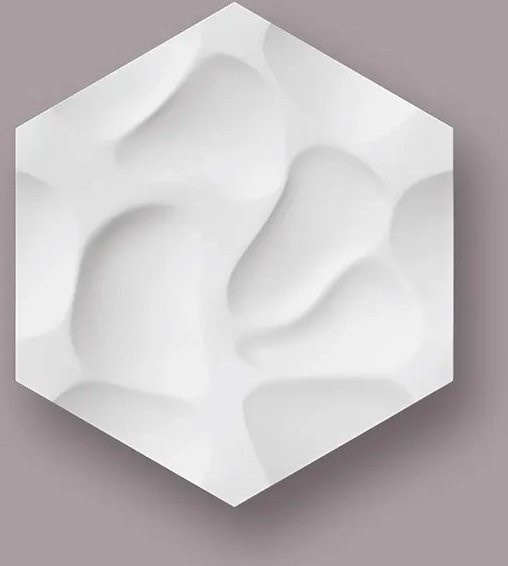 NMC Coral Arstyle 3D Wandpaneel Zierelement Weiß, B/H/T: 38 x 32,9 x 2,5 cm - Bild 1