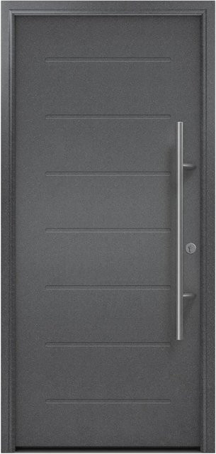 EcoStar Haustür Isopro Secur IPS 015 Anthrazitmetallic B: 110 cm, H: 210 cm, DIN Rechts, RC2 - Bild 1
