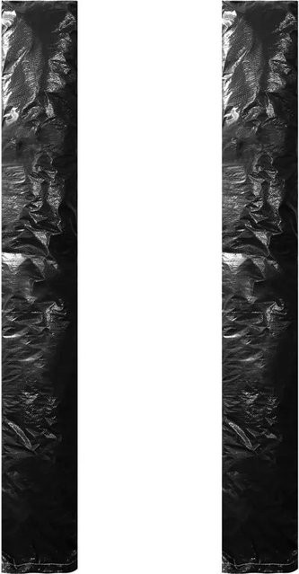 vidaXL Sonnenschirm-Schutzhüllen 2er-Set Schwarz mit Reißverschluss aus PE, Durchmesser: 200 cm - Bild 1