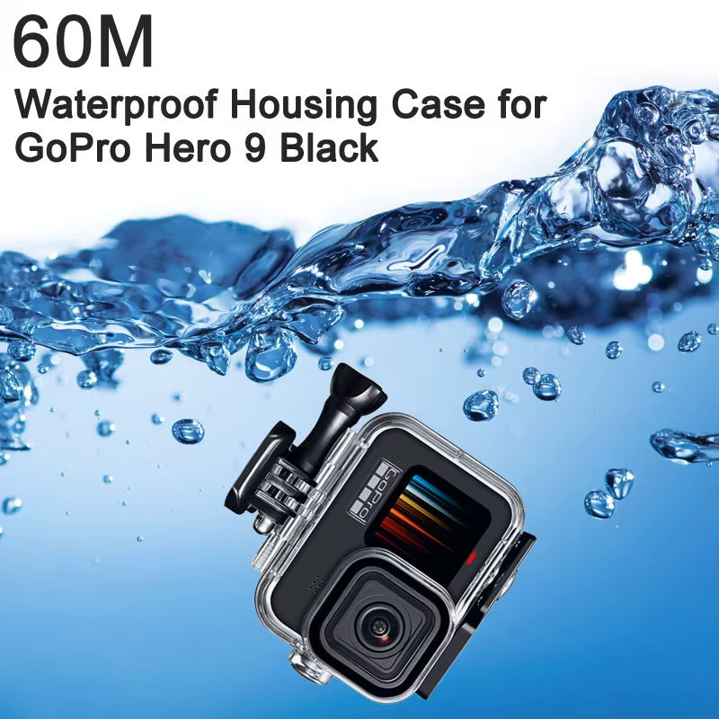 Wasserdichtes Gehäuse für GoPro Hero 12, 11, 10 und 9 in Schwarz als Tauchschutzhülle für Unterwasseraufnahmen - Bild 2