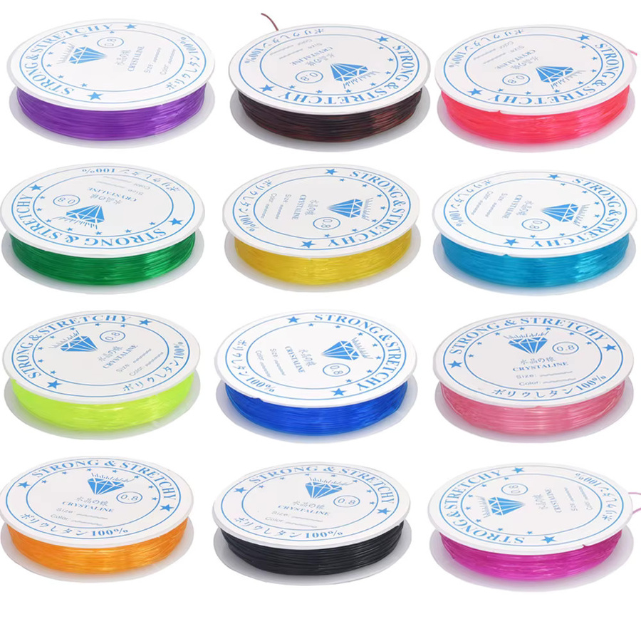 Kristallschnur elastisch, 0,8 mm, 10 Meter, 12 Farben - Bild 2
