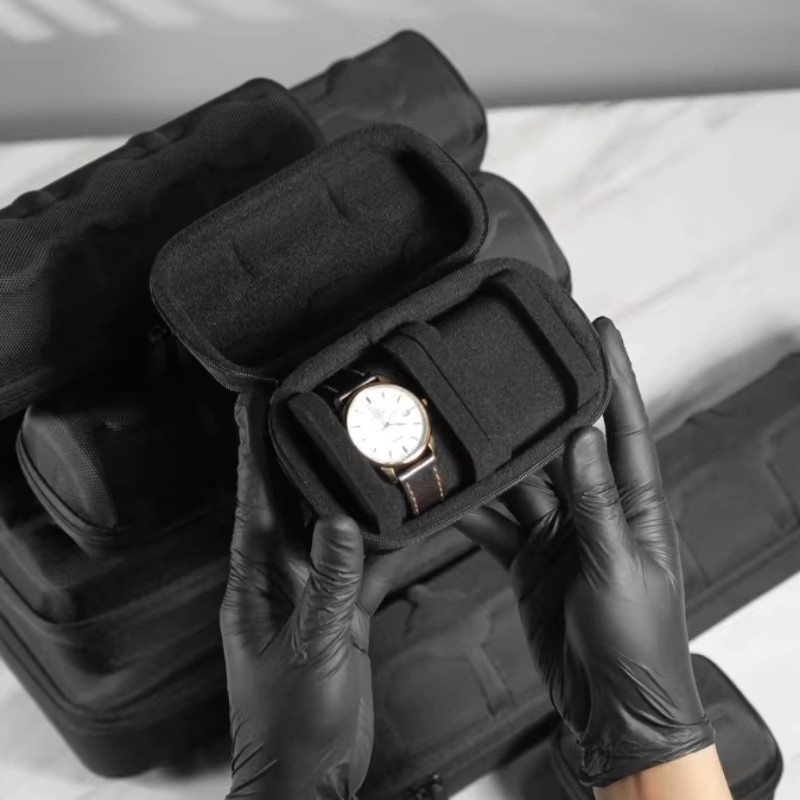 OAKCHARM Uhren-Reisetasche, Leder, Schwarz, Herren - Bild 2