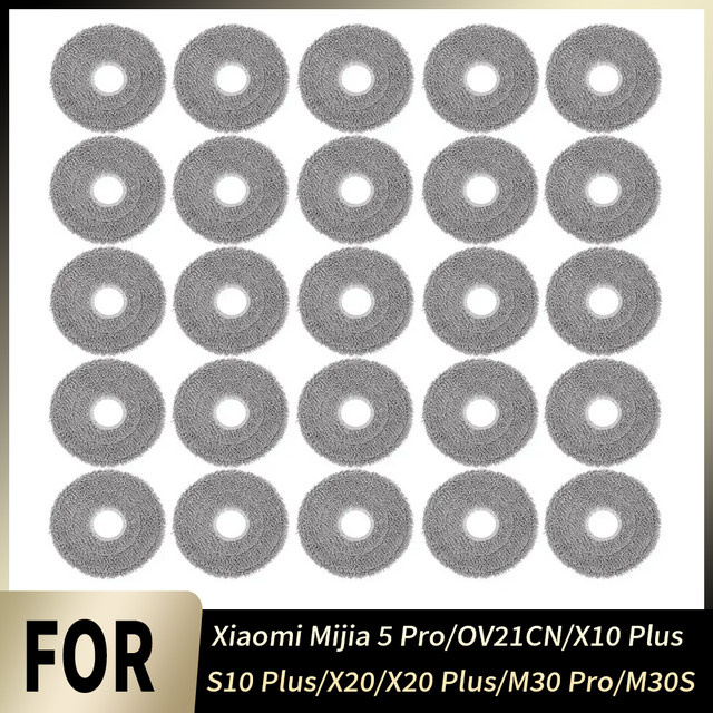 WINDNINJA Mop-Tuch-Set als Ersatzteil für Xiaomi Mijia 5 Pro, X10 Plus, S10 Plus, X20 Plus, M30 Pro und M30S - Bild 1