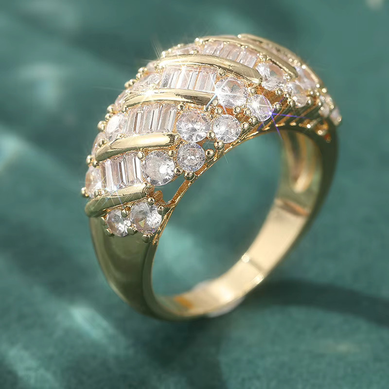 YoYo Ring, Gold, Zirkonia, Damen, Vintage - Bild 2