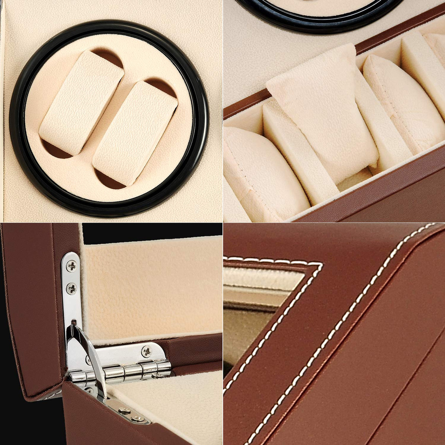 Miyabi Bridge Luxus-Uhrenbeweger Schwarz mit Mabuchi-Motor für 4 bis 6 Uhren - Bild 3