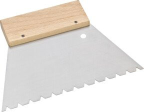 Roll gezahnte Spachtel aus Edelstahl in Silber, Breite: 18 cm - Bild 1