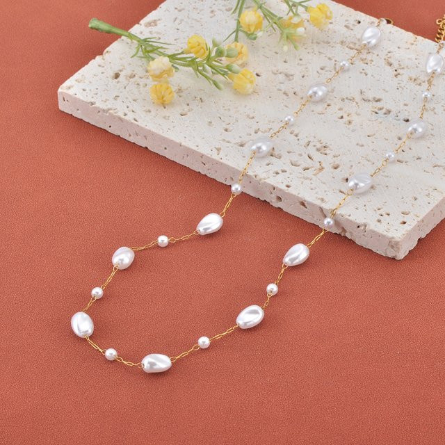 Lokaer Kette Edelstahl, Zirkonia, Perle, Damen - Bild 1
