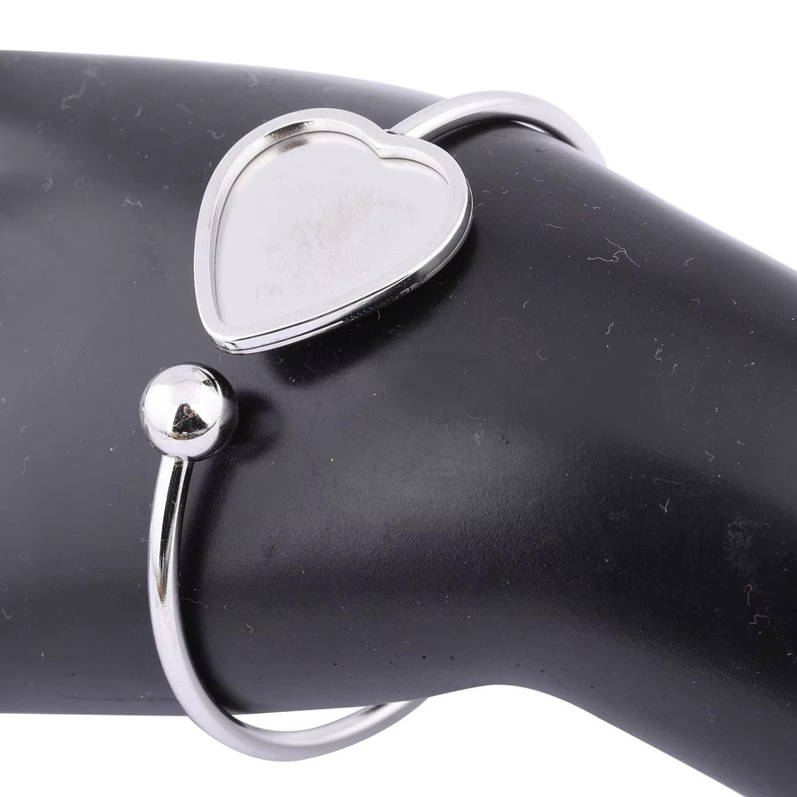 Armband Manschette Edelstahl, Silber, Unisex - Bild 2