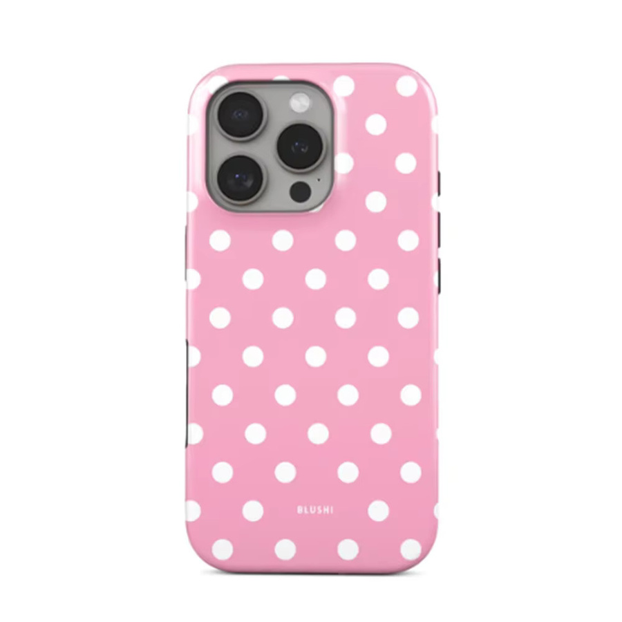 Apple Handyhülle im Retro-Stil mit Polka Dots und glänzender Folie für iPhone 11 bis iPhone 17 Pro Max aus hartem PC - Bild 2