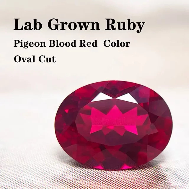 CHAOPAIZHIWU Charms, Rubin, ovale Form - Bild 1