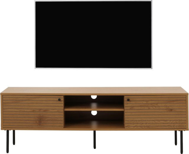 MCW TV-Rack MCW-N78 Lowboard im skandinavischen Stil aus Metall und Holz in Natur, B/T/H: 150 x 50 x 40 cm - Bild 1