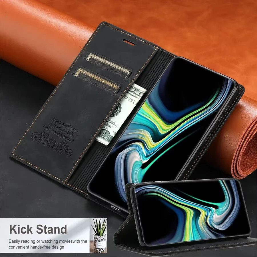 Leder-Brieftaschenhülle mit Kartenfach für Samsung Galaxy S26 Ultra, S26 Plus, S26, S25 FE, A07, A15, A16, A17, A26, A36, A37, A55, A56, A57 in Schwarz oder Lila - Bild 6