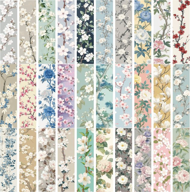 30 Stück Kreative Blumen-Lesezeichen aus Papier in Multicolour für Studenten und als Geschenk - Bild 1
