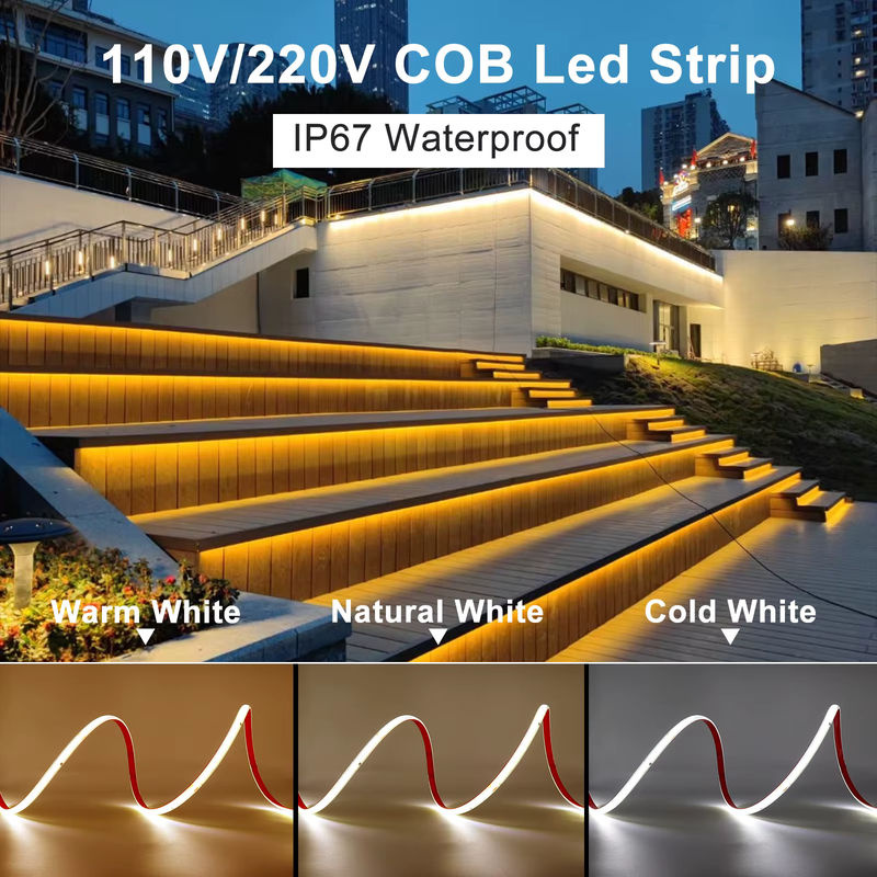 KLA-FCOB Wasserdichter COB LED Streifen IP67 Dimmbar AC 220V Weiß für Outdoor und Treppen Dekoration - Bild 6
