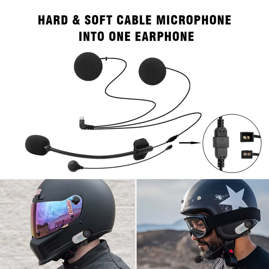 FreedConn Bluetooth Motorrad Intercom Helm Headset mit LCD Bildschirm und FM Radio in Schwarz - Bild 5