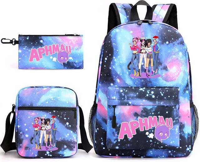 Aphmau Schultaschen-Set mit Rucksack, Federmäppchen und Umhängetasche in Multicolour aus Polyester - Bild 1