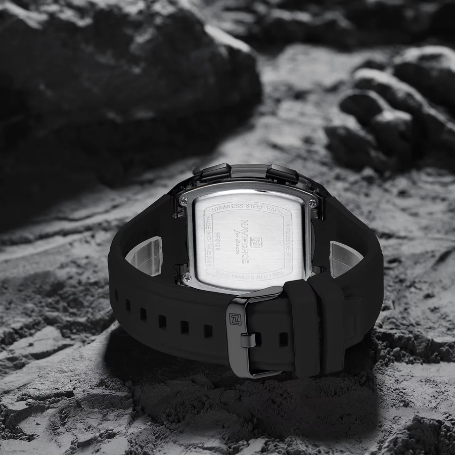 NAVIFORCE Digitaluhr, Silikon, Schwarz, Herren - Bild 4