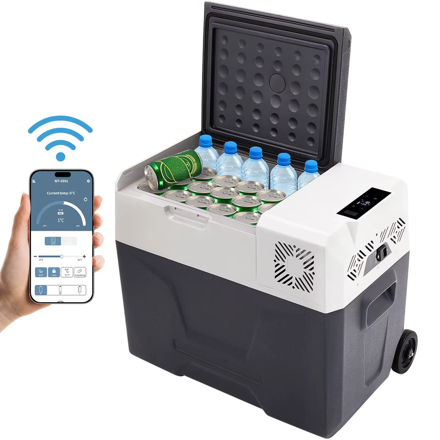 SIHAO Tragbarer Kompressor-Fahrzeugkühlschrank als Kühl-Gefrierkombination für Camping und Outdoor, 12/24V DC und 110-240V AC - Bild 8