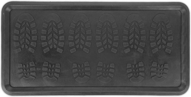 Relaxdays Schuhabtropfschale aus Gummi, Schwarz, rutschfest und wetterfest, B/T/H: 80 x 40 x 2 cm - Bild 1