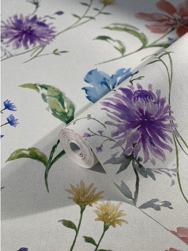 Marburg Vliestapete Shades mit Blumenmuster in Weiß und Multicolour - Bild 1
