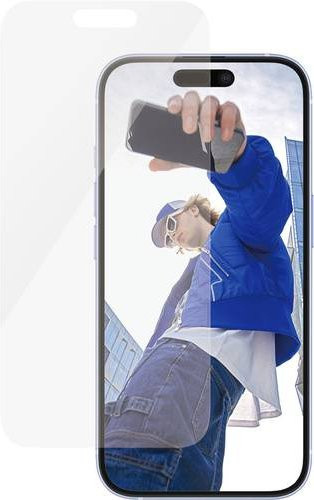 PanzerGlass Classic Fit Displayschutzglas für Apple iPhone 16 und iPhone 15, transparent, kratzfest und mit Anti-Fingerprint-Beschichtung - Bild 1