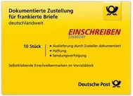 Deutsche Post AG Briefmarke Einschreiben/Einwurf national in Gelb - Bild 1