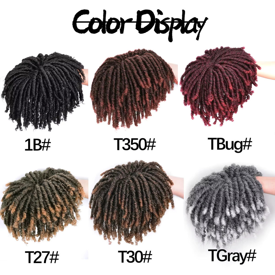 BUDABUDABUDA Synthetische Dreadlock-Halbperücke, Afro-Lockenhaar, Unisex - Bild 2