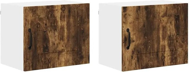 vidaXL Küchenwandschrank 2er Set aus Holz in Geräucherte Eiche, B/T/H: 50 x 31 x 40 cm - Bild 1