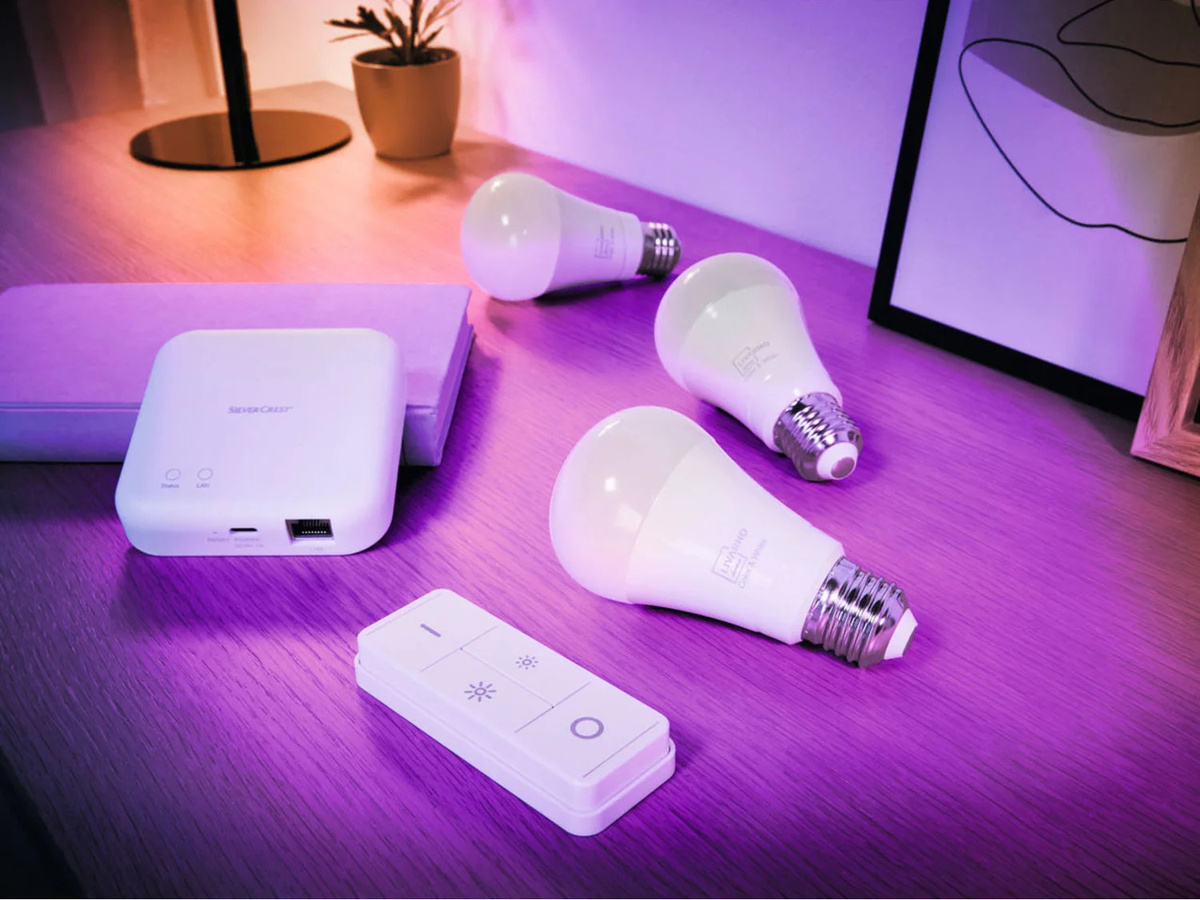 LIVARNO HOME Zigbee Smart Home Starter Kit mit Gateway und 3 dimmbaren RGBW E27 Leuchtmitteln - Bild 2
