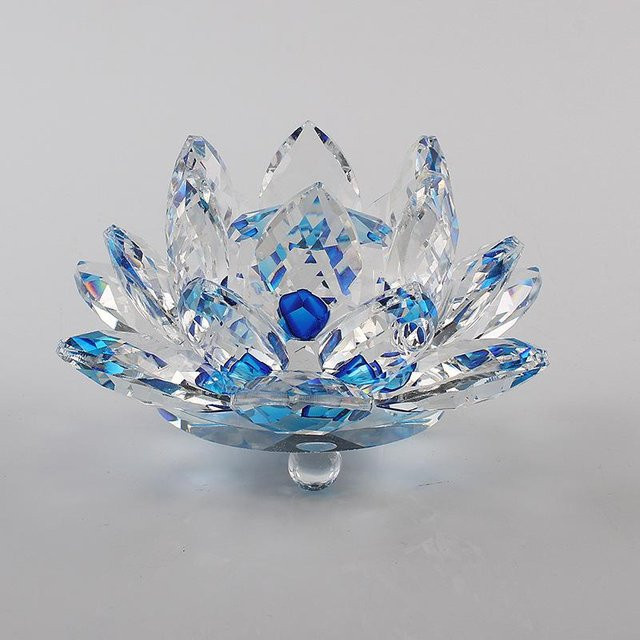 Yiran Furniture Lotusblume aus Quarz-Kristallen in Transparent, Durchmesser: 60 mm - Bild 1
