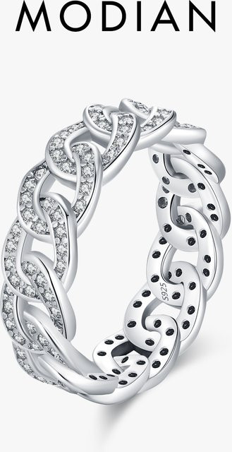 MODIAN Eternity-Bandring, 925 Silber, Zirkonia, Damen - Bild 1