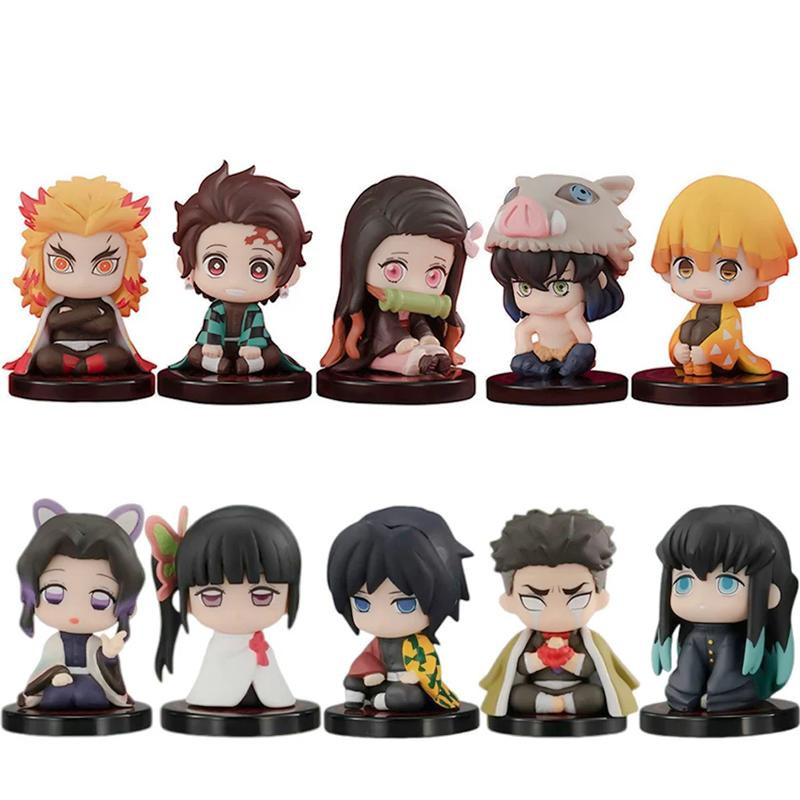 Yiran toy 1 Demon Slayer Sitzende Geisterpuppe Spielzeugfigur 5-teiliges Set - Bild 2
