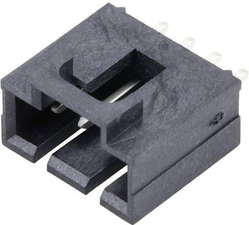 Molex Einbau-Stiftleiste Standard Schwarz mit 4 Polen und 2,54 mm Rastermaß - Bild 1