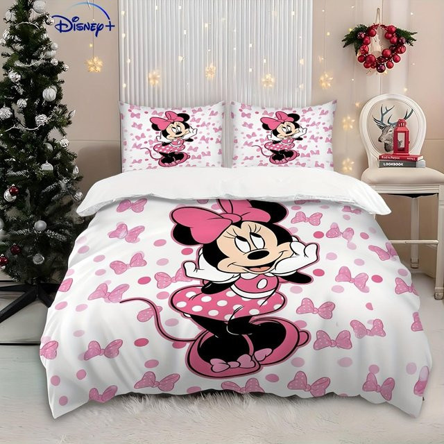 Mickey Anya Forger 3D Kinder-Bettwäsche-Set aus Polyester, 3-teilig, Farbe: Weiß, B x H: 172 x 218 cm - Bild 1