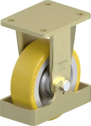 Blickle Schwerlast-Bockrolle BS-SETH 150K-FS aus verzinktem Stahl mit Rad-Durchmesser 150 mm und einer Tragfähigkeit von 650 kg - Bild 1
