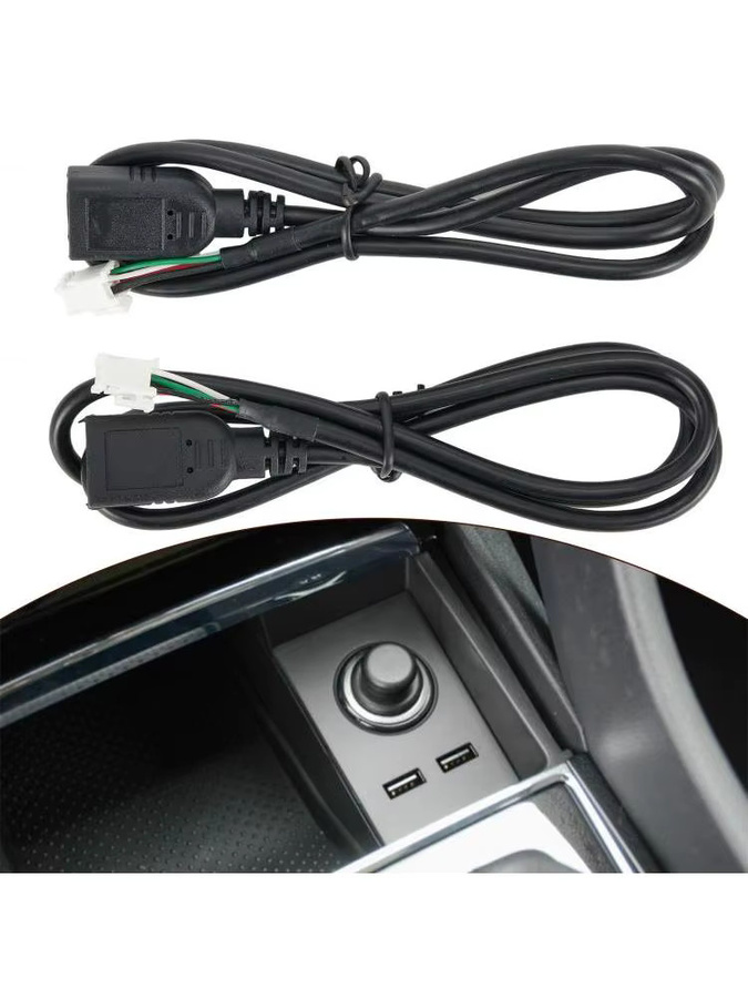 HP USB-C Verlängerungskabel-Adapter Set mit 4-Pin und 6-Pin Stecker für Autoradio-Anschlüsse, Schwarz, 2 Stück - Bild 5