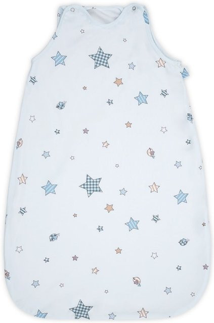 Lorelli Baby Winterschlafsack aus 100% Baumwolle mit 2,5 TOG in Hellblau Sterne, B/T/H: 80 x 45 x 3 cm - Bild 1
