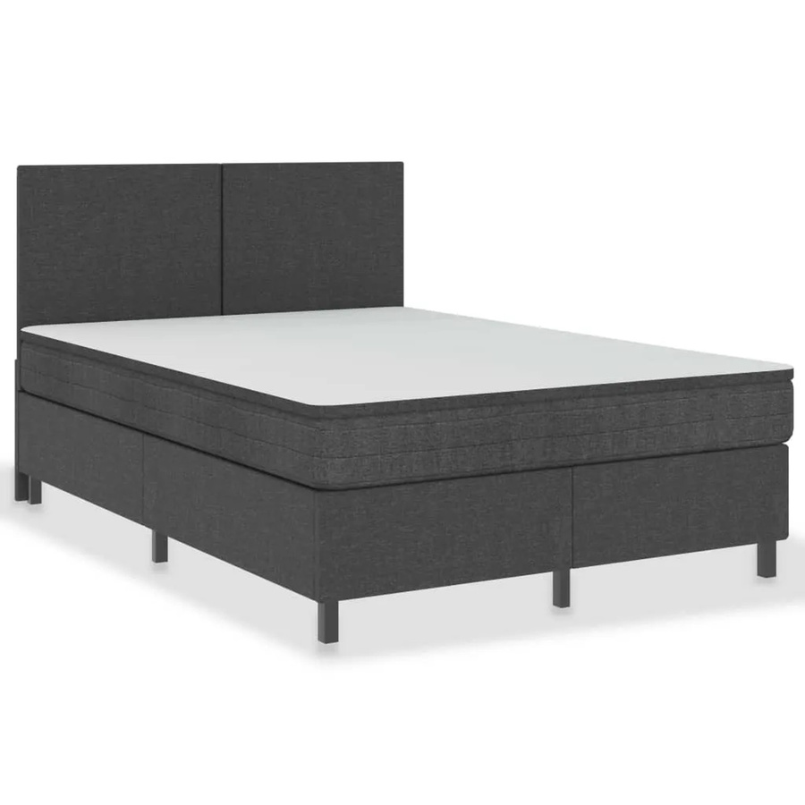 vidaXL Boxspring-Bettgestell aus Stoff in Grau, B/T/H: 160 x 200 x 35,5 cm - Bild 2