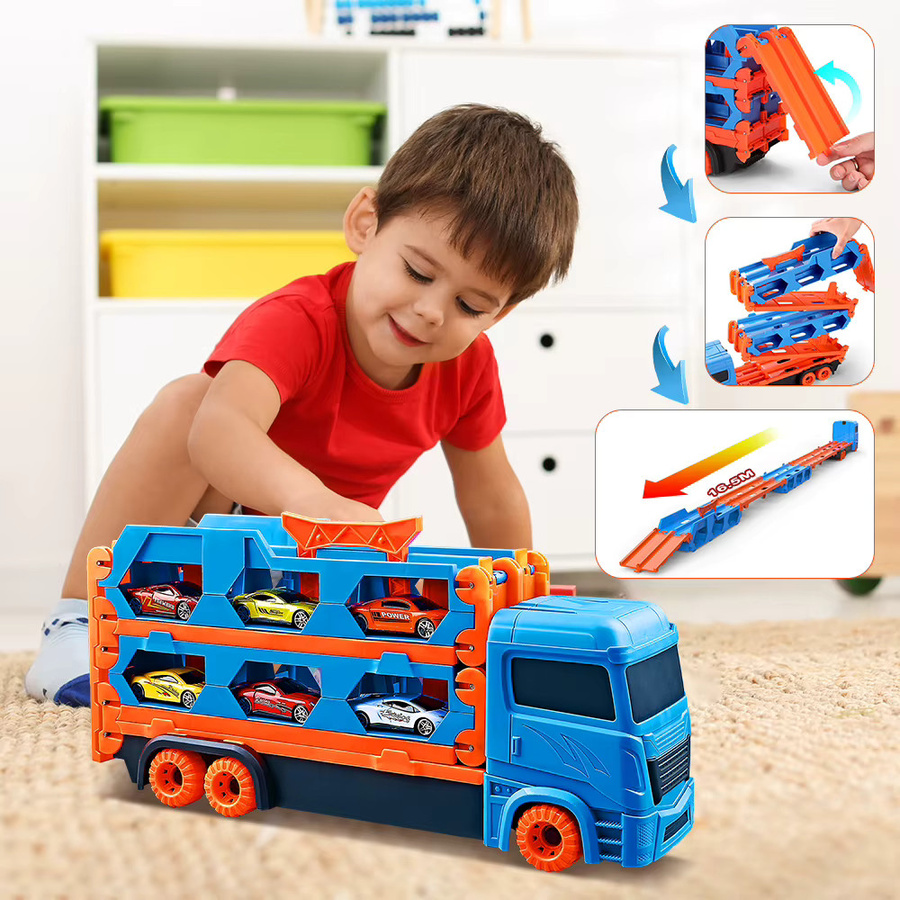 VATOS Erweiterbarer LKW, Transporter-Fahrzeug-Spielzeugset, ab 3 Jahre - Bild 4