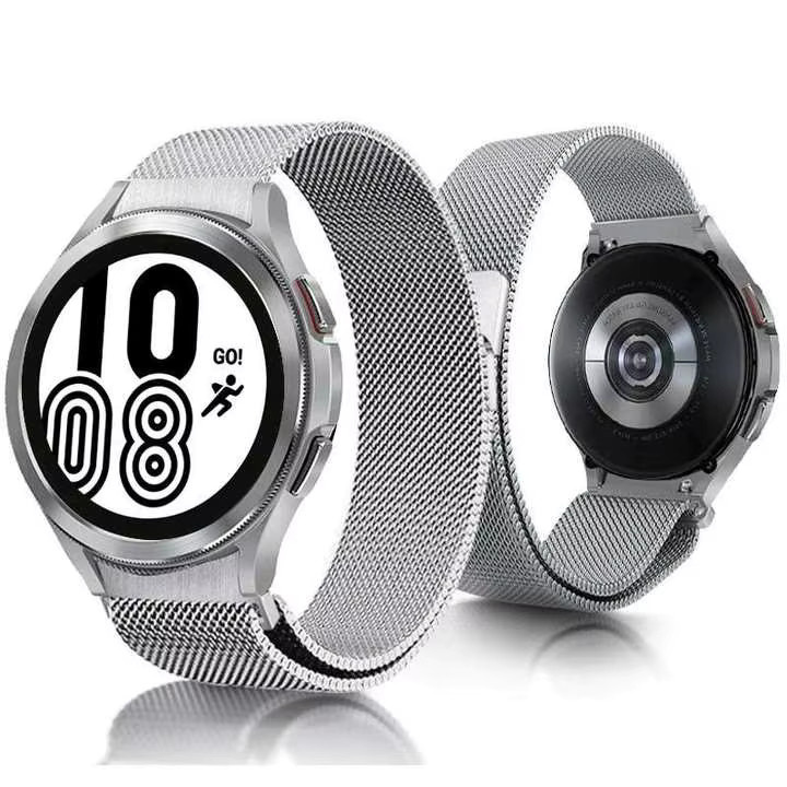 OAKCHARM Uhrenarmband Milanaise, Edelstahl, Silber, Unisex - Bild 2