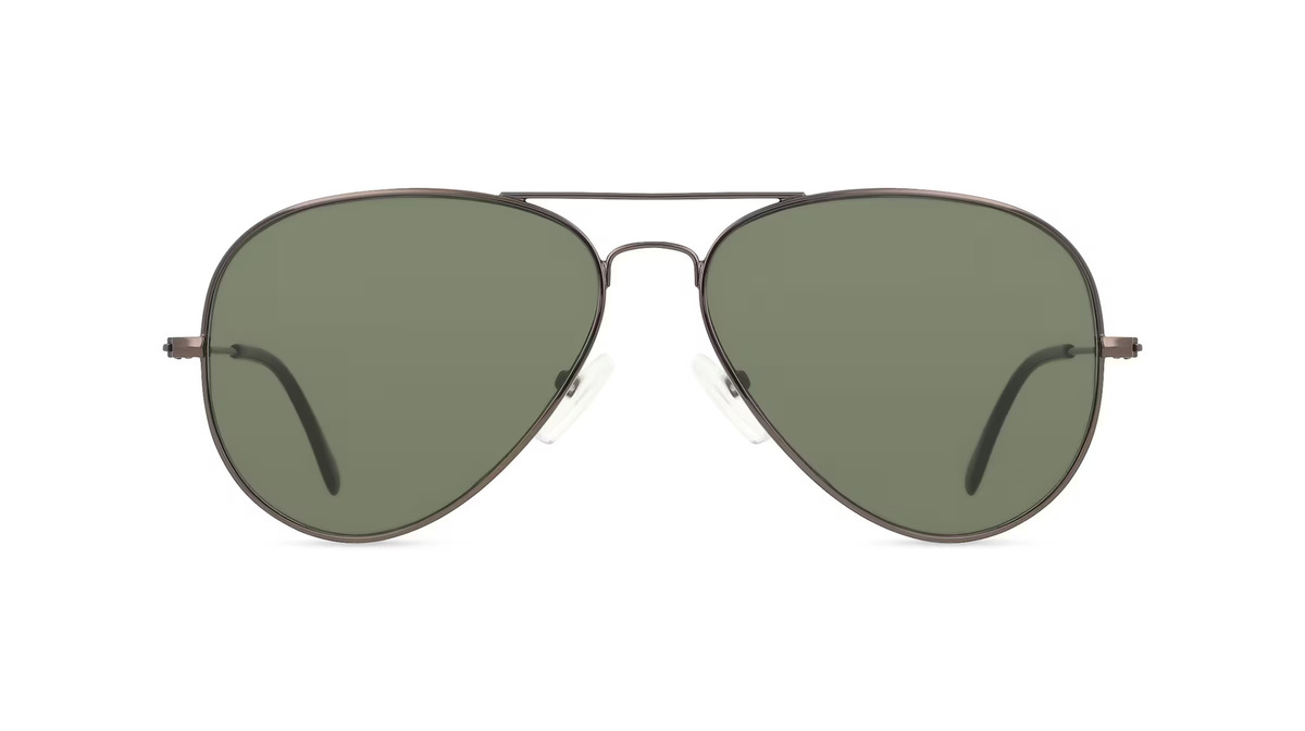 Fielmann BD 277 SUN Sonnenbrille Pilot, Vollrand, Edelstahl, Unisex, Grau - Bild 1