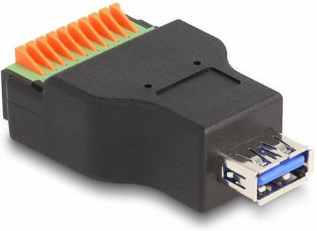 Delock USB 2.0 Adapter mit 1x USB 3.2 Gen 1 Buchse A in Schwarz, Artikelnummer 66239 - Bild 1