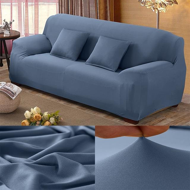 Lellen Stretch-Sofabezug für 2er Sofas, Blau, Waschbar und Rutschfest - Bild 1