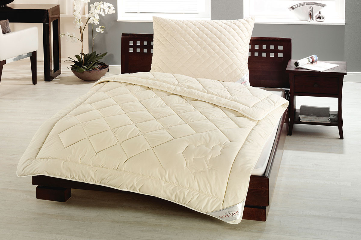 Sannwald Duo-Steppbett Kairo in Beige mit Kamelhaar und Baumwolle, B/T/H: 155 x 220 cm - Bild 1
