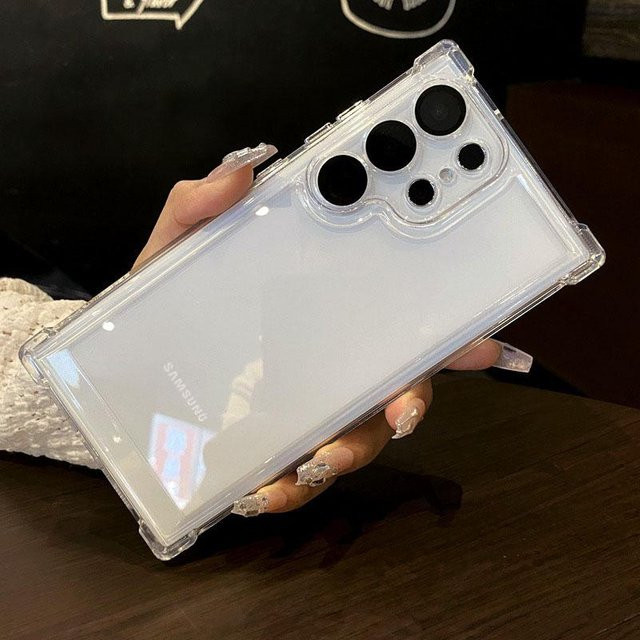Stoßfeste transparente Acrylhülle von Aibairuixin für Samsung Galaxy S25 Ultra S24 S23 FE S22 Plus A16 A55 A54 A15 A25 A35 A53 5G in Weiß - Bild 1