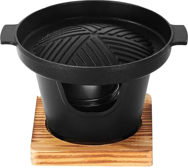 Yiran Furniture Mini-Spirituskocher aus Edelstahl mit abnehmbarer Grillplatte für den Außenbereich - Bild 1