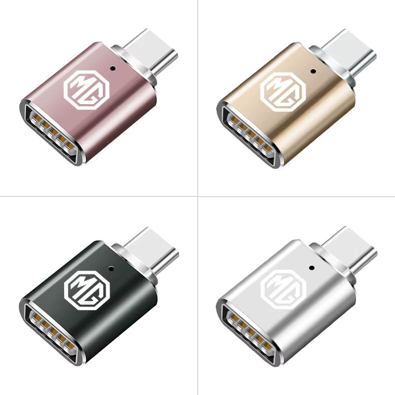 USB-C zu USB-A Adapter für MG Modelle MG 4 5 6 7 Cyberster ES5 MG5 ZS HS Marvel-R Hector in Silber - Bild 4