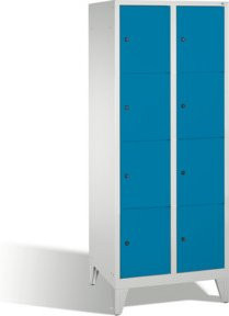 C+P Fächerschrank Classic Garderobe mit 8 Fächern, Front Lichtblau, Korpus Lichtgrau, H x B x T: 185 x 81 x 50 cm - Bild 1