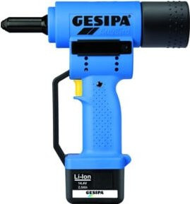 Gesipa Blindniet-Setzgerät AccuBird in Blau mit 1 Li-Ion Akku 1,3 Ah - Bild 1